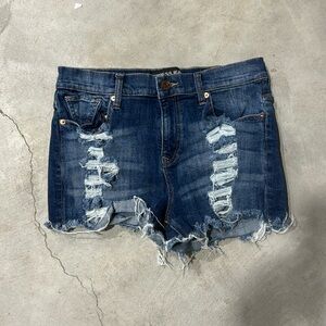 EXPRESS RIPPED JEAN SHORTS